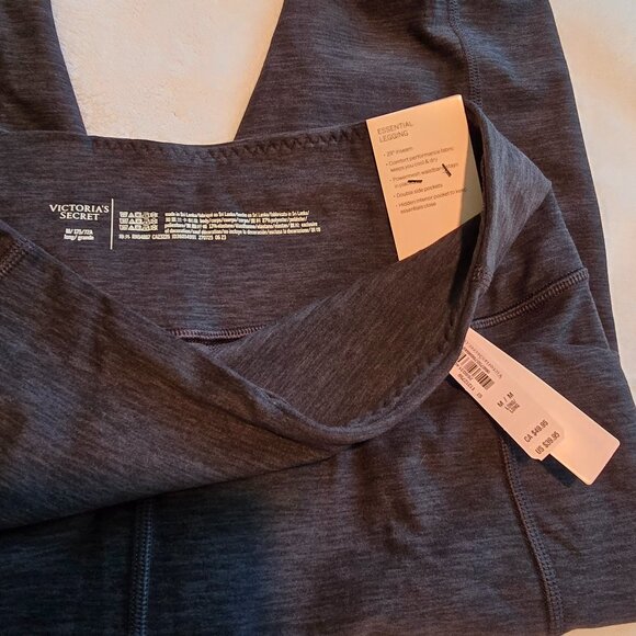 NWT Victoria's Secret Sport  M Essential Leggins Charcoal grey - Picture 3 of 4